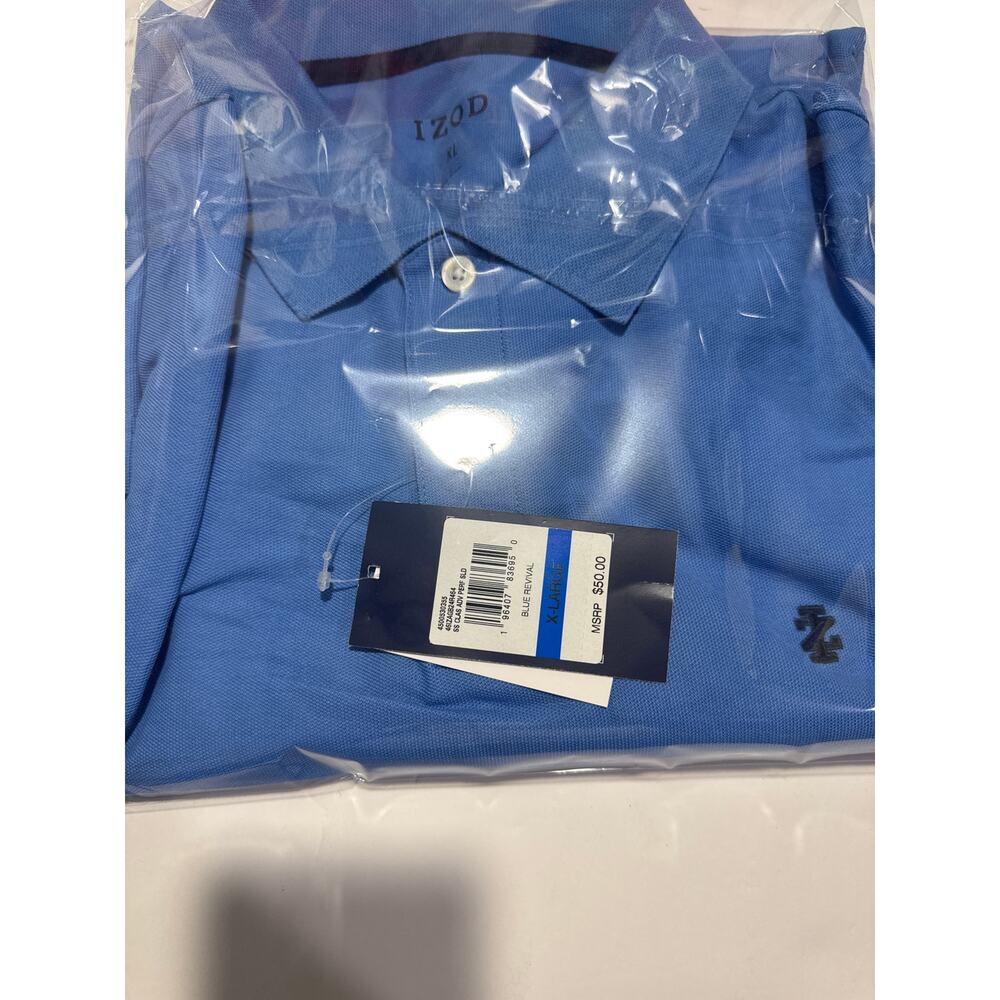 IZOD Advantage Men's Blue Classic Fit Performance Polo Shirt XL NWT - Picture 8 of 8